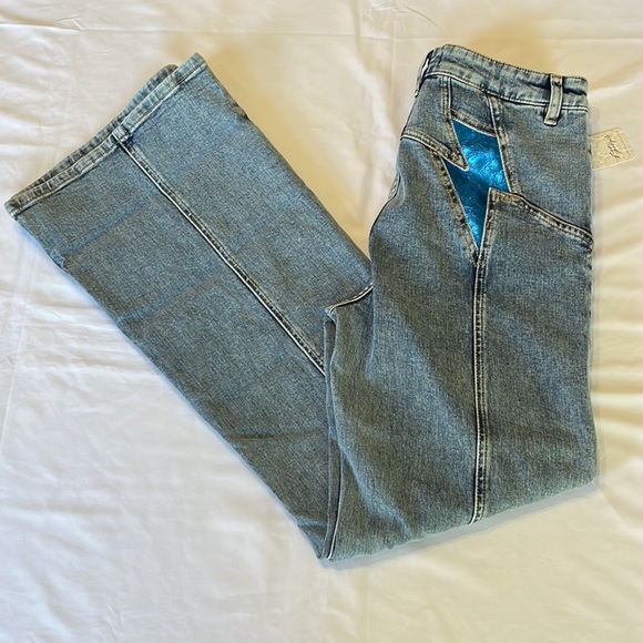 Free People Thunderbird Flare in Electric Blue Size 31 NWT - Picture 13 of 13
